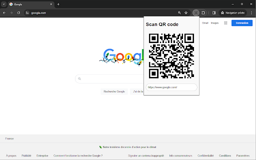 QR Code shortcut  from Chrome web store to be run with OffiDocs Chromium online