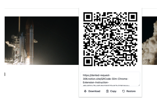 QRCode Slim  from Chrome web store to be run with OffiDocs Chromium online