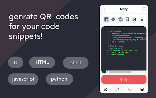 QR ify from Chrome web store to be run with OffiDocs Chromium online QR ify from Chrome web store to be run with OffiDocs Chromium online