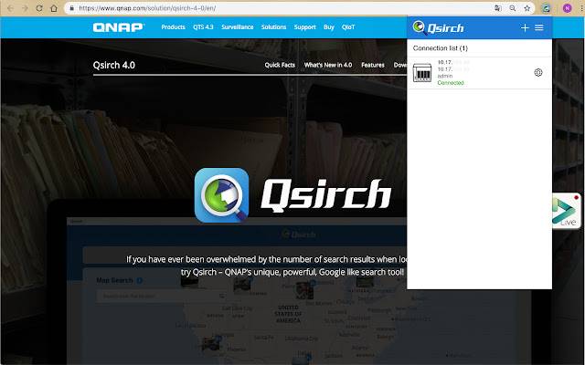 Chrome ウェブストアの Qsirch Helper を OffiDocs Chromium online で実行