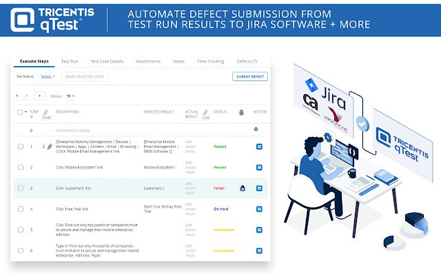 qTest Integration จาก Chrome เว็บสโตร์ที่จะรันด้วย OffiDocs Chromium ทางออนไลน์