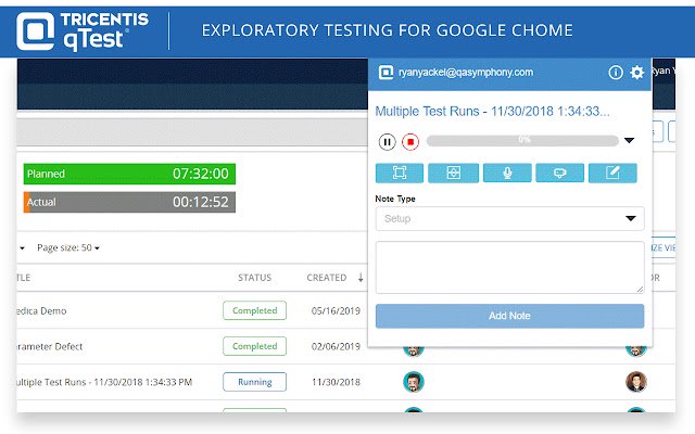 qTest Web Explorer mula sa Chrome web store na tatakbo sa OffiDocs Chromium online
