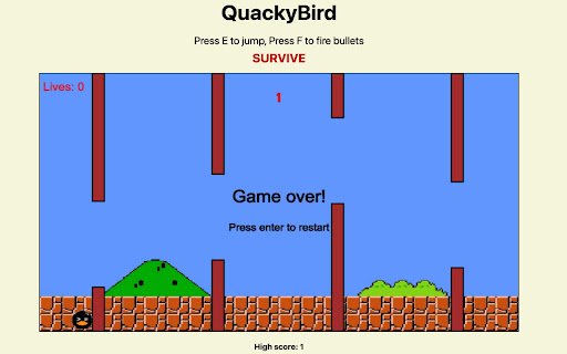 QuackyBird  from Chrome web store to be run with OffiDocs Chromium online