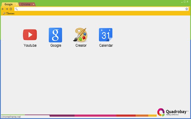 Chrome 网上商店的 Quadrobay Google Chrome 主题将与 OffiDocs Chromium 在线运行