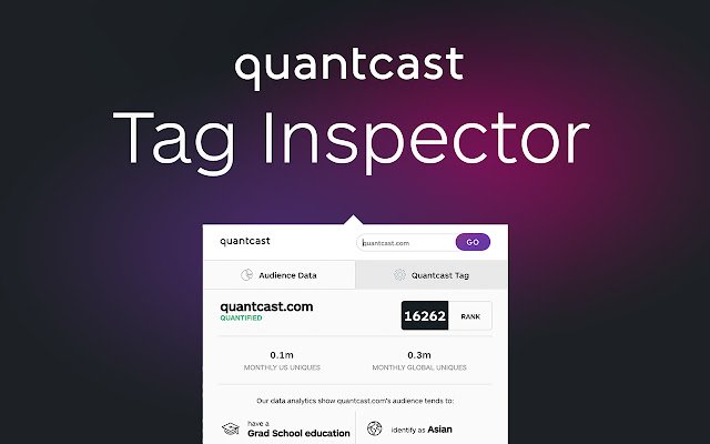 Quantcast Traffic Rank Audience Insights из интернет-магазина Chrome будет работать с OffiDocs Chromium онлайн