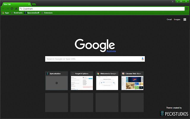 Le vert quantique de la boutique en ligne Chrome doit être exécuté avec OffiDocs Chromium en ligne