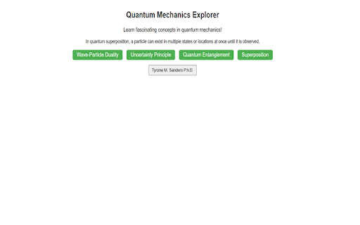 Quantum Mechanics Explorer  from Chrome web store to be run with OffiDocs Chromium online