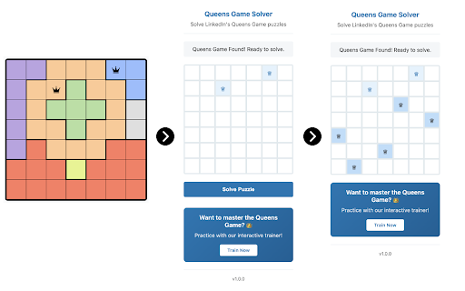 Queens Game Solver  from Chrome web store to be run with OffiDocs Chromium online