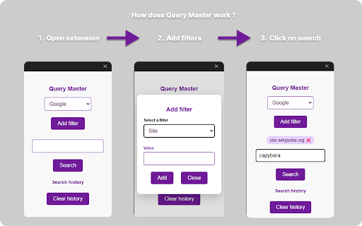 Query Master  from Chrome web store to be run with OffiDocs Chromium online