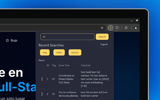 Query Selector Tool  from Chrome web store to be run with OffiDocs Chromium online