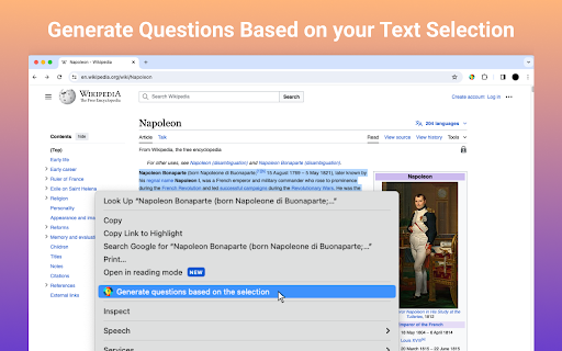 Question Generator  from Chrome web store to be run with OffiDocs Chromium online