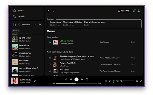 Queuebit  from Chrome web store to be run with OffiDocs Chromium online