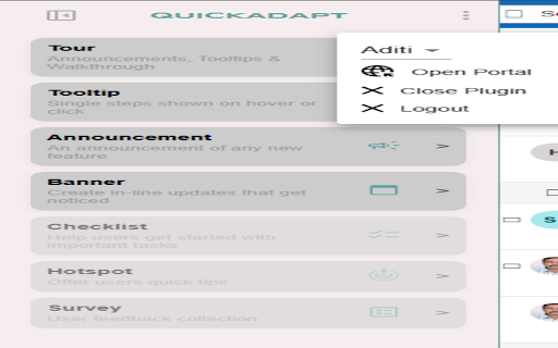 Quickadapt  from Chrome web store to be run with OffiDocs Chromium online