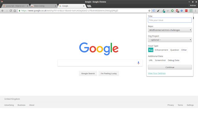 Fügen Sie schnell ein Problem aus dem Chrome-Webshop zu GitHub hinzu, um es mit OffiDocs Chromium online auszuführen