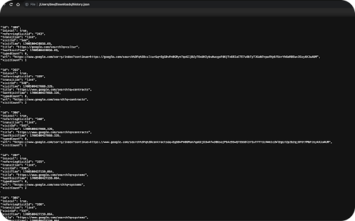 Quick Chrome History Export  from Chrome web store to be run with OffiDocs Chromium online