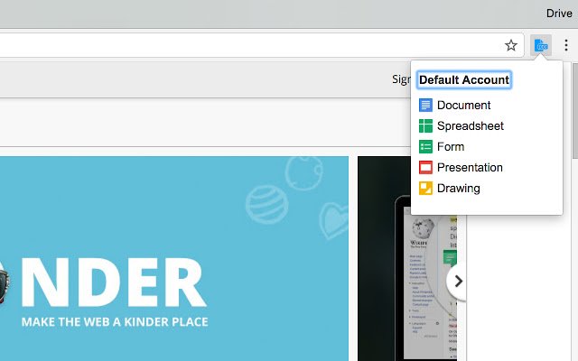 Quick Create for Google Drive  from Chrome web store to be run with OffiDocs Chromium online