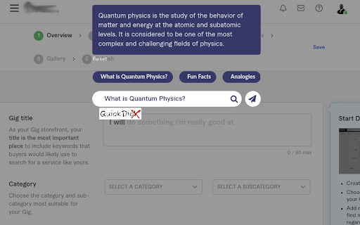 QuickDic AI  from Chrome web store to be run with OffiDocs Chromium online