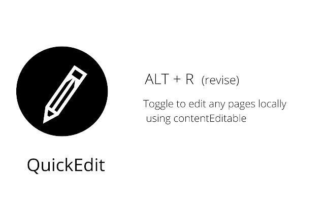 QuickEdit: Edit Local Pages with Shortcut Key  from Chrome web store to be run with OffiDocs Chromium online