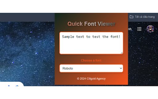 Quick Font Viewer  from Chrome web store to be run with OffiDocs Chromium online