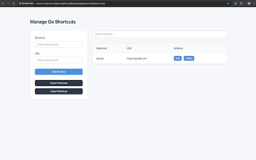 QuickGo  from Chrome web store to be run with OffiDocs Chromium online