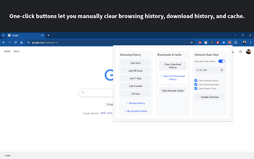 Quick History Delete  from Chrome web store to be run with OffiDocs Chromium online