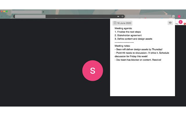 QuickJot  from Chrome web store to be run with OffiDocs Chromium online