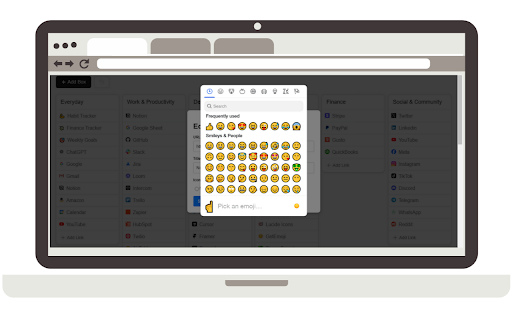 QuickLinks New Tab  from Chrome web store to be run with OffiDocs Chromium online