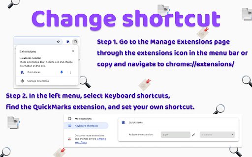 QuickMarks  from Chrome web store to be run with OffiDocs Chromium online