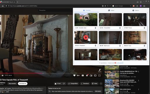 QuickMarks for YouTube  from Chrome web store to be run with OffiDocs Chromium online