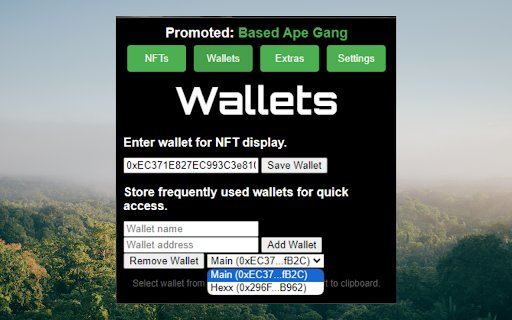Quick NFTs  from Chrome web store to be run with OffiDocs Chromium online