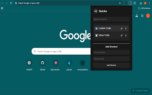 Quicko  from Chrome web store to be run with OffiDocs Chromium online