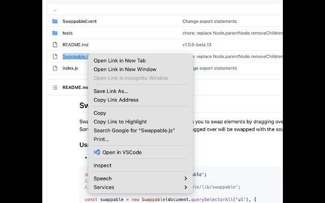 باز کردن سریع در VSCode از فروشگاه وب Chrome برای اجرای آنلاین با OffiDocs Chromium