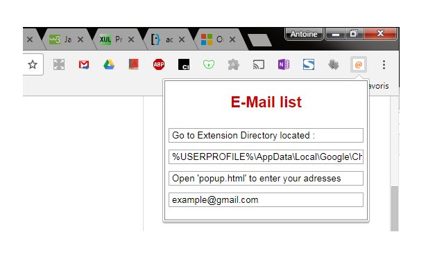 从 Chrome 网上商店快速选择电子邮件地址，以在线运行 OffiDocs Chromium