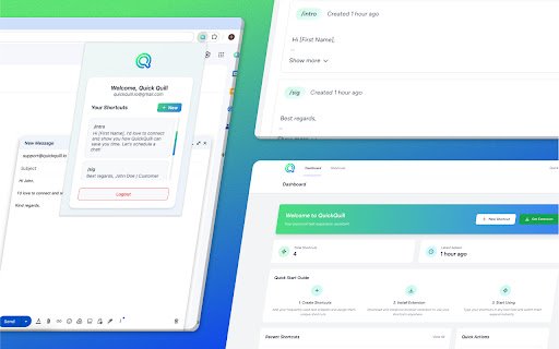 QuickQuill Create Templates and Shortcuts  from Chrome web store to be run with OffiDocs Chromium online