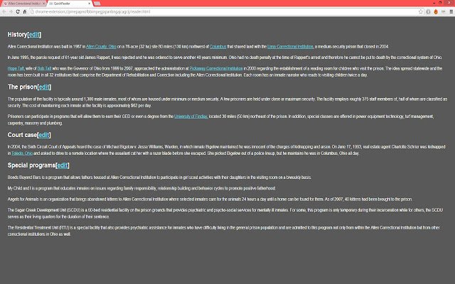 QuickReader  from Chrome web store to be run with OffiDocs Chromium online