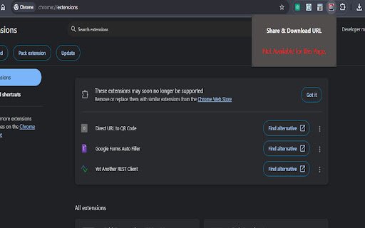 Quick Response Share (QRS)  from Chrome web store to be run with OffiDocs Chromium online