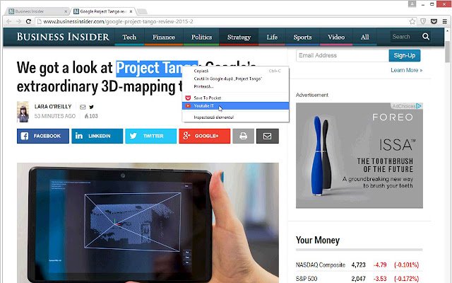 Quick Search for YouTube™  from Chrome web store to be run with OffiDocs Chromium online