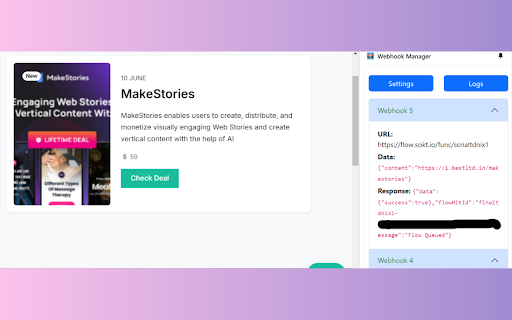 QuickSend  from Chrome web store to be run with OffiDocs Chromium online