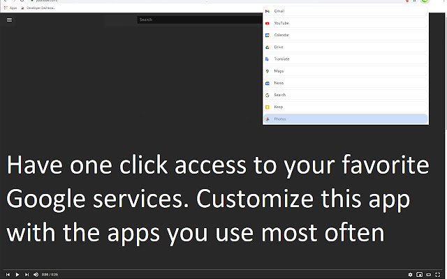 Quick Shortcuts for Google™ Services  from Chrome web store to be run with OffiDocs Chromium online