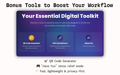 Quick Side Tool  from Chrome web store to be run with OffiDocs Chromium online