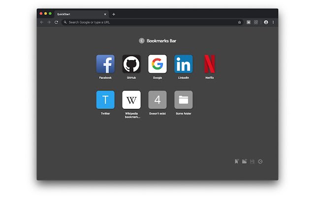 QuickStart  from Chrome web store to be run with OffiDocs Chromium online