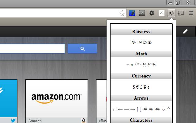 Mabilis na Mga Simbolo mula sa Chrome web store na tatakbo sa OffiDocs Chromium online