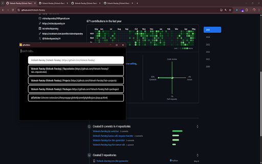 Quick Tab Switcher  from Chrome web store to be run with OffiDocs Chromium online