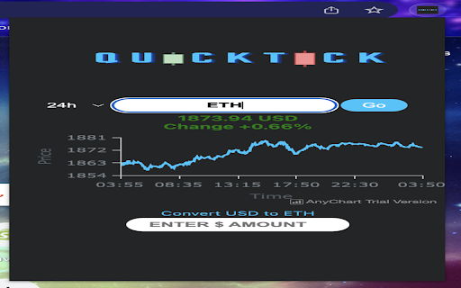 QuickTick Crypto  from Chrome web store to be run with OffiDocs Chromium online