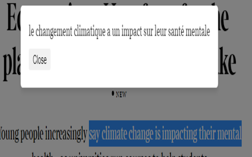Quick Translate  from Chrome web store to be run with OffiDocs Chromium online