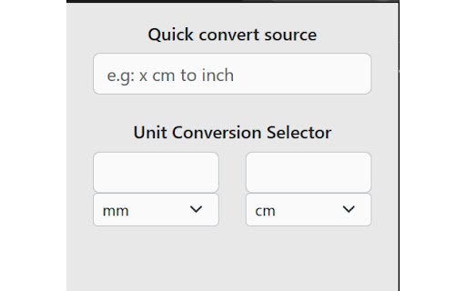 Quick Unit Converter  from Chrome web store to be run with OffiDocs Chromium online