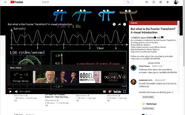 Quickview for YouTube  from Chrome web store to be run with OffiDocs Chromium online