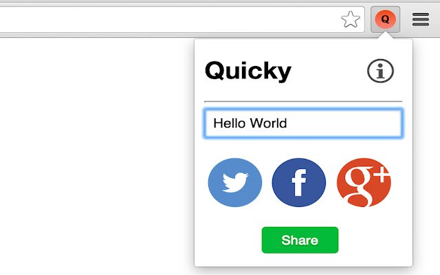 来自 Chrome 网上商店的 Quicky 将与 OffiDocs Chromium 在线运行