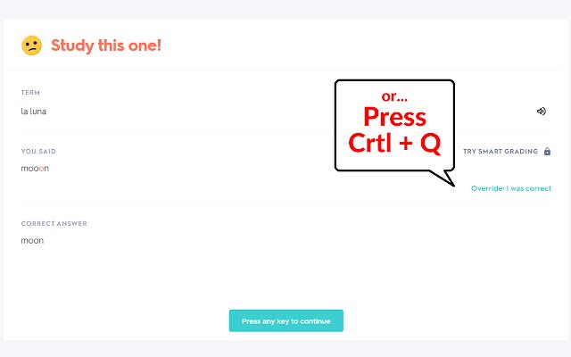 Pintasan Quizlet daripada kedai web Chrome untuk dijalankan dengan OffiDocs Chromium dalam talian