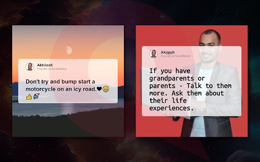 Quote Card Generator  from Chrome web store to be run with OffiDocs Chromium online